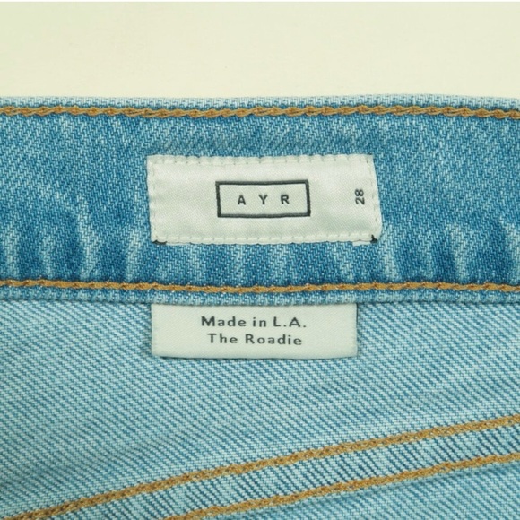 AYR The Roadie Straight Leg Jeans Womens 28 Blue Ghost Ranch Stretch Denim - Picture 4 of 10